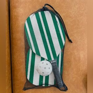 Show Me Your MuMu Green & White Striped Pickleball Paddle Set